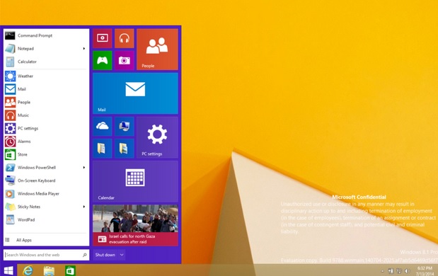 windows 9 microsoft image menu demarrer