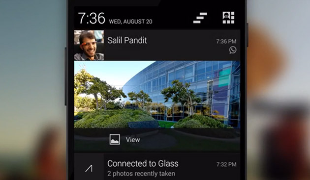 google glass peuvent maintenant retrancrire notifications