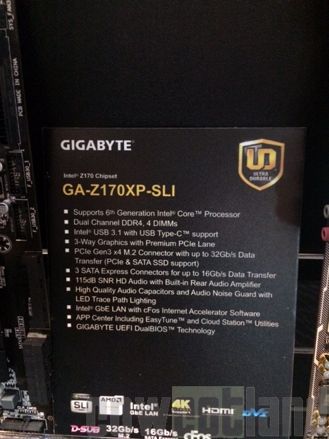 computex 2015 carte mere gigabyte ga-z170x-ud3 ga-z170xp-sli