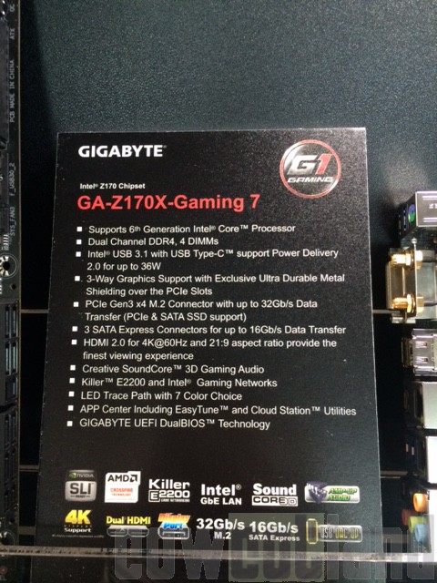 computex 2015 gigabyte ga-z170x gaming g1 gaming 7