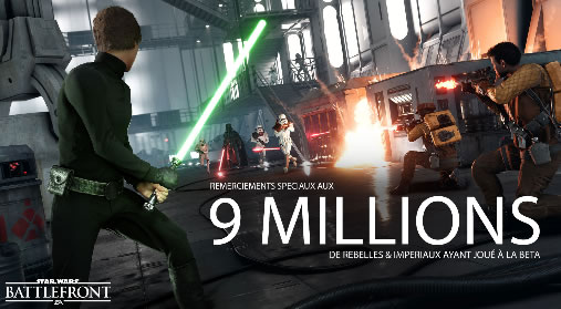 deja 9 millions joueurs beta star wars battlefront