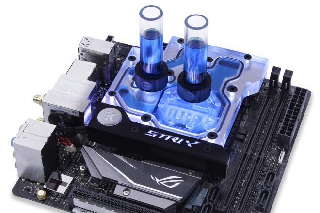 petite asus rog strix z270i gaming offre waterblock complet grace