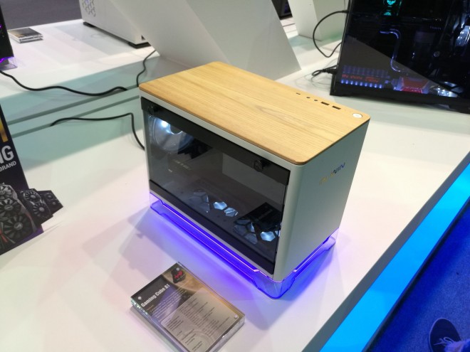 computex gaming cube boitier sympathique bois win