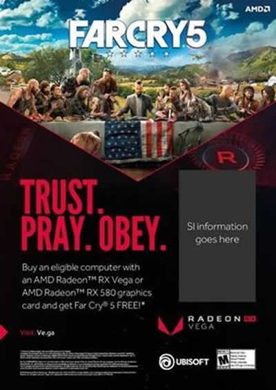 FARCRY5 offert AMD systme radeon vega rx580