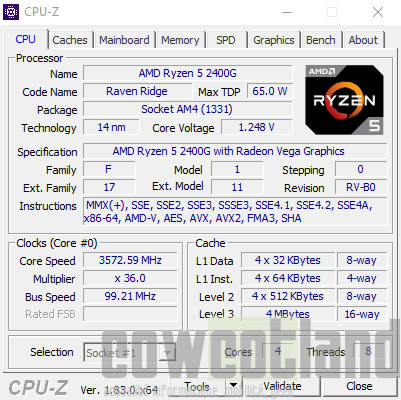 Test Processeur AMD Ryzen-5 2400G