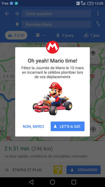 GoogleMaps Mario