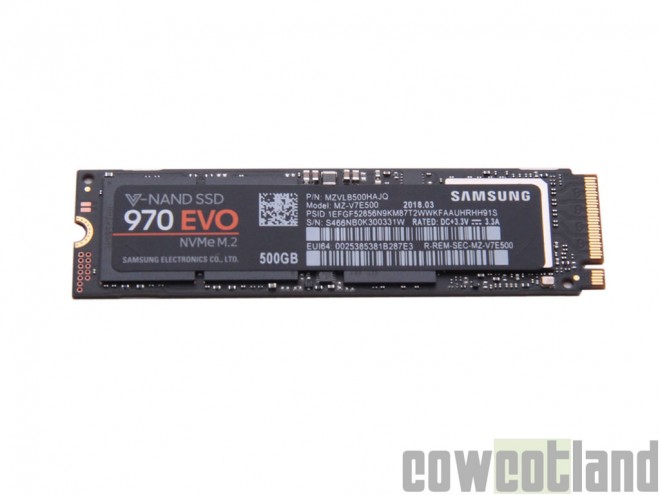 Test SSD NVMe Samsung 970 EVO 500 Go