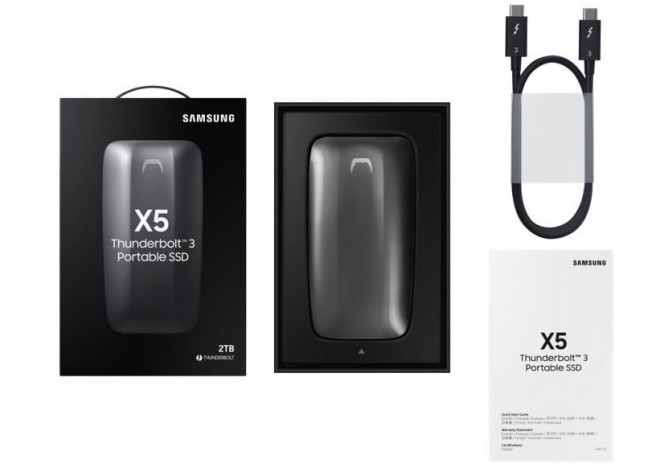 Samsung X5 : Un SSD NVMe externe Thunderbolt 3.0 à 2800 Mo/sec