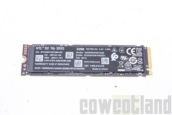 preview SSD intel nvme 760p 512-go