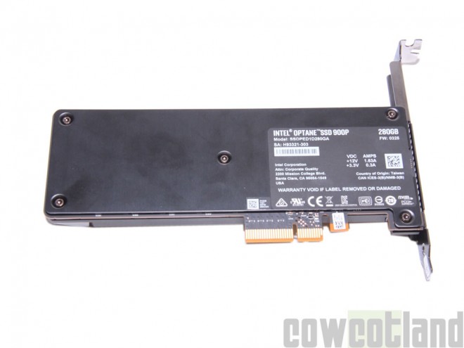 Test SSD Intel Optane 900P 280-Go