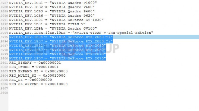 deux types gpu turing rtx2080 rtx2080Ti nvidia