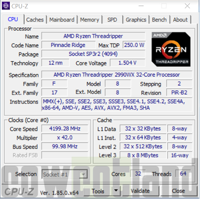 processeur AMD Threadripper 2990WX overclocking