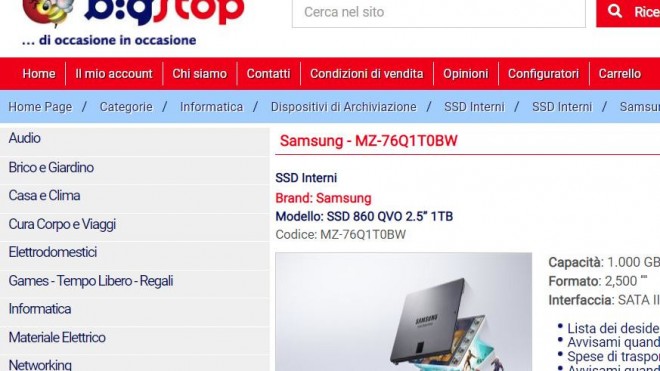 SSD Samsung 860-QVO NAND QLC