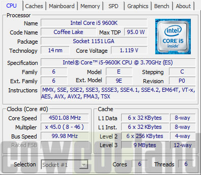 test comparatif processeur intel core-i5-9600K core-i7-9700k core-i9-9900k