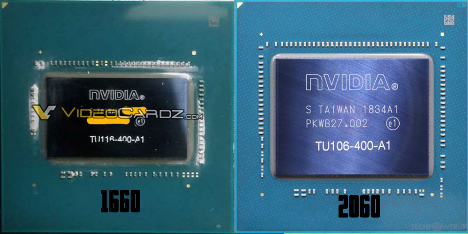 GPU TU116 diffrent TU106 GTX1660TI RTX2060