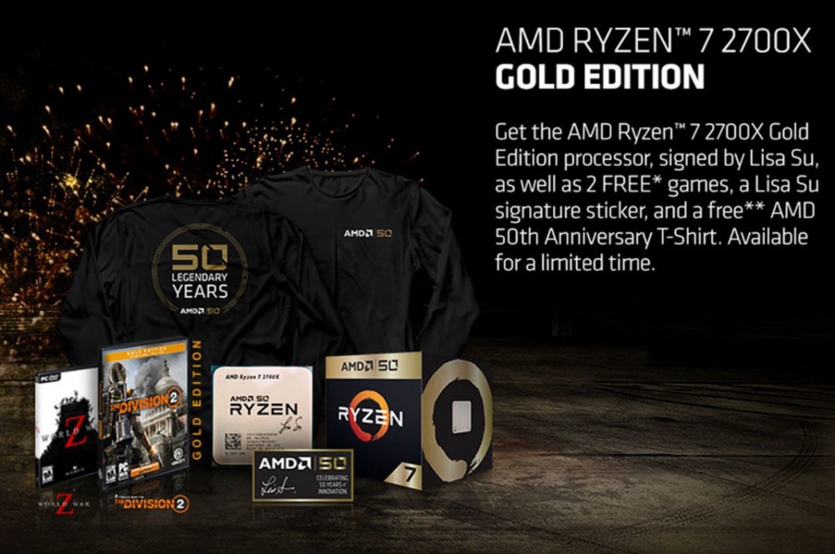 bundle amd 50th anniversary ryzen-7-2700x radeon-VII-50th