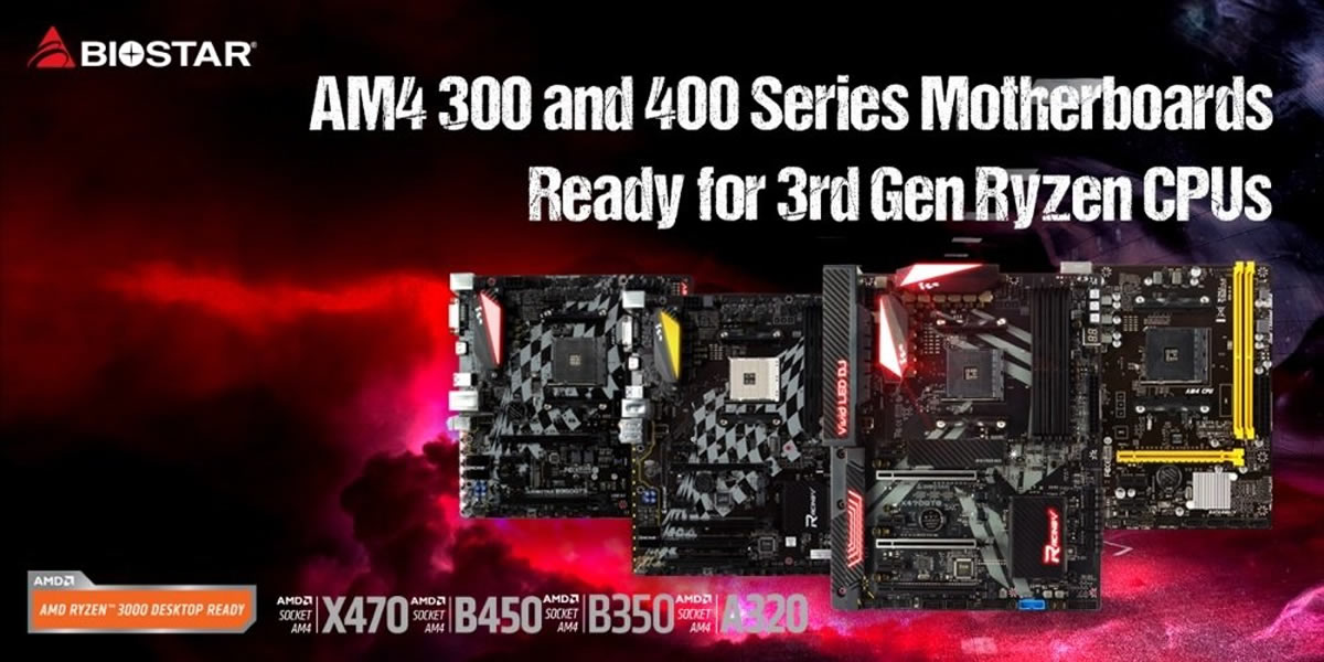 carte-mère AM4 support ryzen-3000 chipset-série-400-300