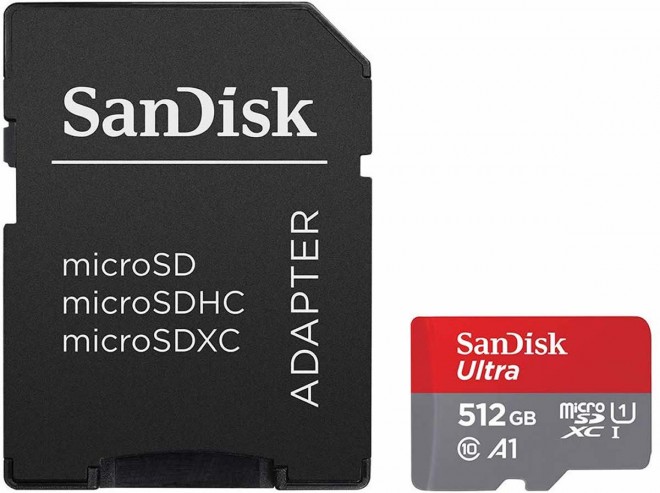 catrte-memoire sandisk microSDXC 512-go 67-euros