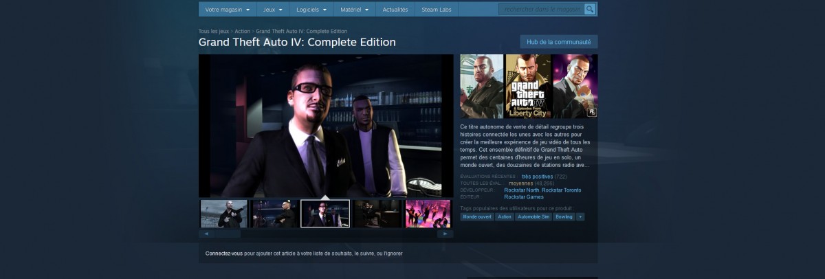 Le jeu GTA 4 sera de retour sur Steam sous la forme Grand Theft Auto IV: Complete Edition