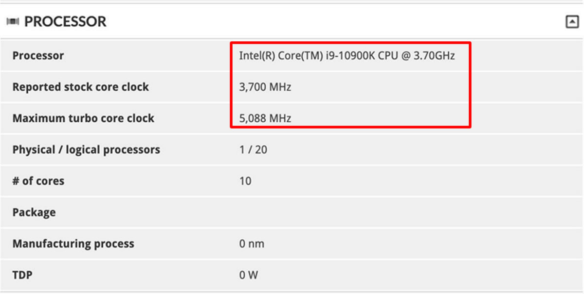 intel processeur cpu core-i9-10900k 5100-mhz