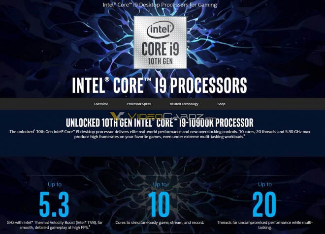 slides prsentation Intel comet-lake-s