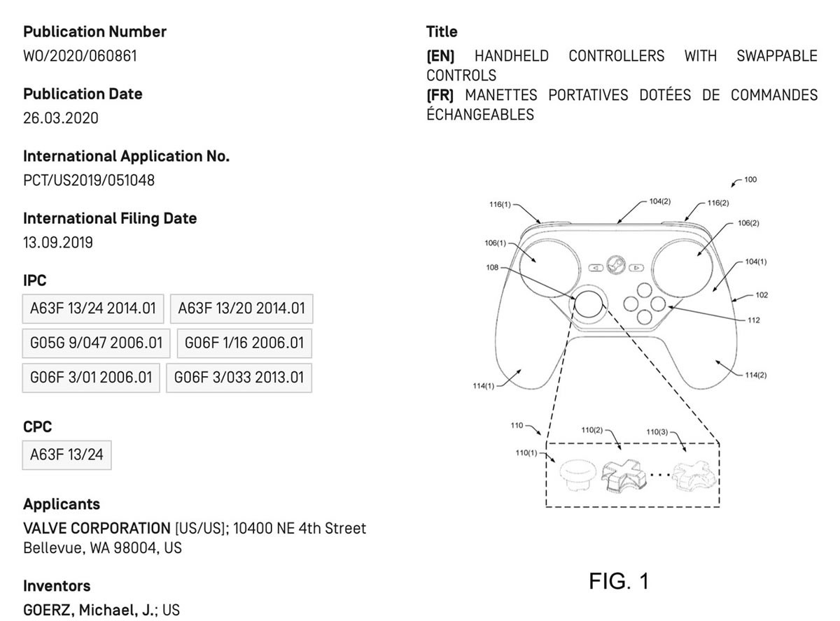 Nouveau brevet pour le Steam Controller de Valve ; vers une nouvelle manette ?