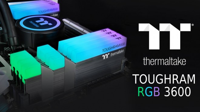 Prsentation mmoire RAM DDR4 THERMALTAKE TOUGHRAM RGB 3600