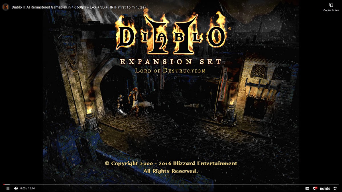 Diablo 2 en 4K et à 60 fps, c'est possible, la preuve en vidéo