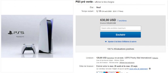 sony ps5 playstation-5 console 989-euros