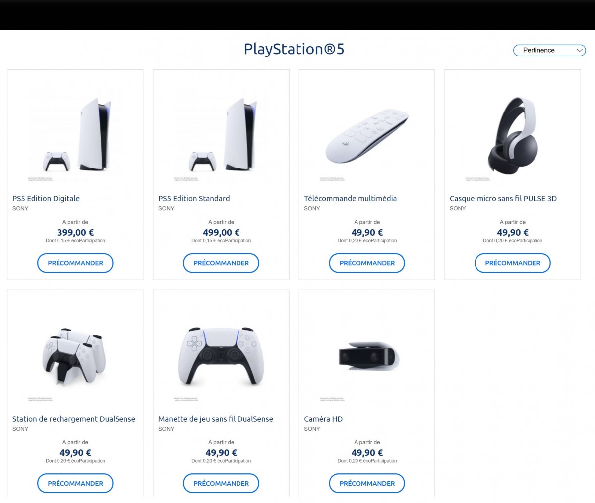 Console SONY Playstation 5 : Les prix révélés par Carrefour, à partir de 399 euros ?