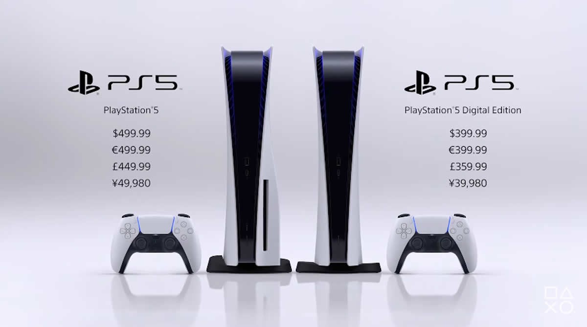 SONY officialise la console Playstation 5 aux prix de 399 et 499 euros pour une disponibilité le 19 novembre prochain