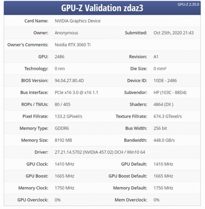 carte graphique GPU NVIDIA Geforce RTX-3060-Ti