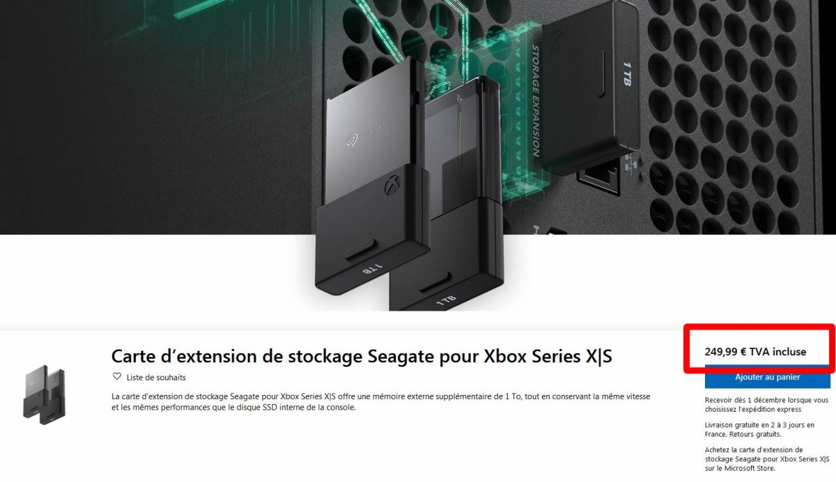 Seagate baisse le prix de son SSD d'extension pour les consoles Microsoft Xbox Series X et Series S