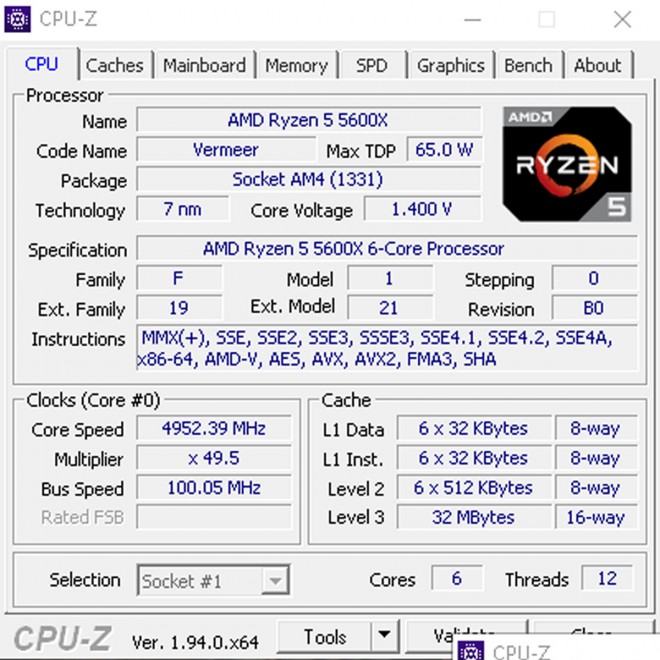 CPU amd ryzen-5-5600x overclocking aircooling