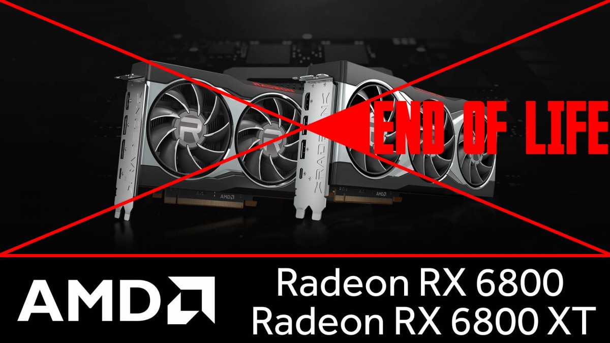 Contrairement a ce qu'annonce AMD, les RADEON RX 6800 et 6800 XT de référence ne sont plus produites et sont donc en fin de vie