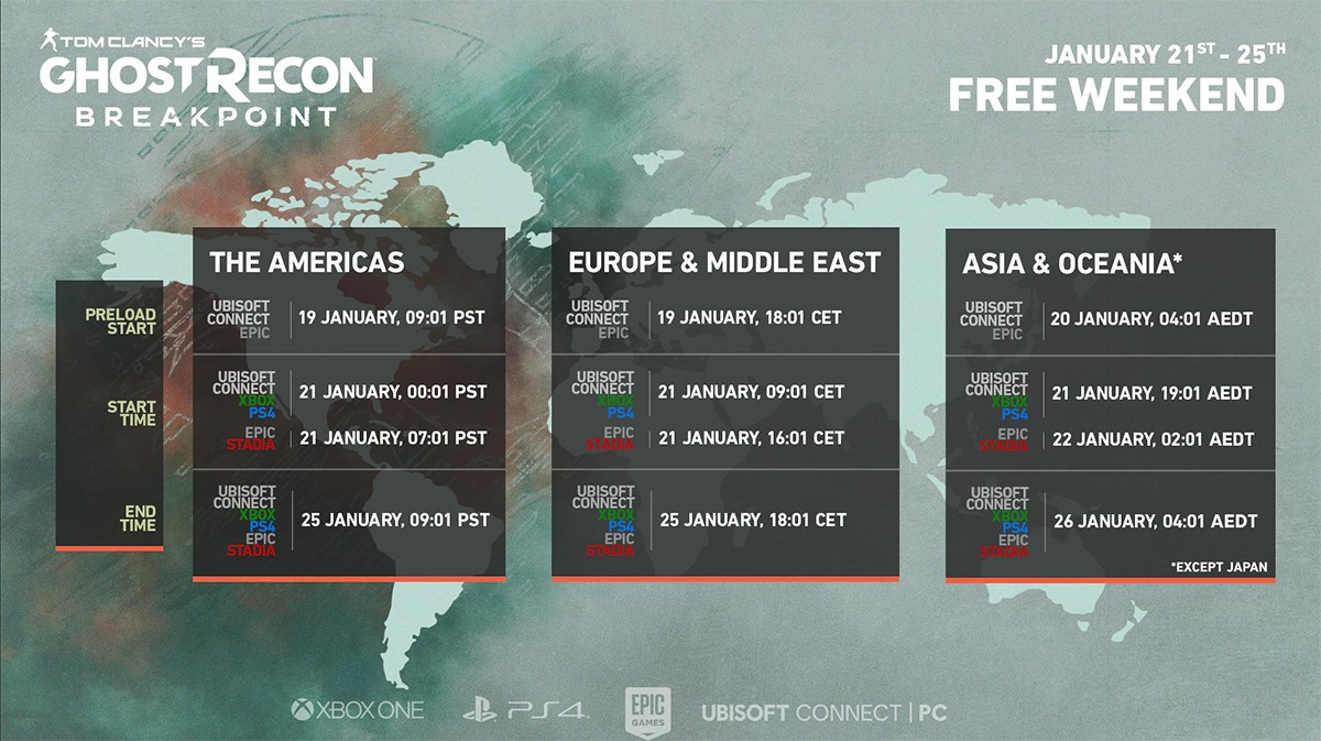 Bon Plan : Ubisoft vous propose un week-end gratuit pour son jeu Ghost Recon Breakpoint