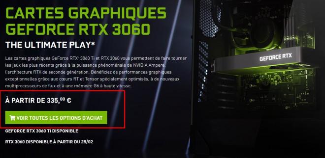 prix carte-graphique Geforce RTX-3060 explosion europe