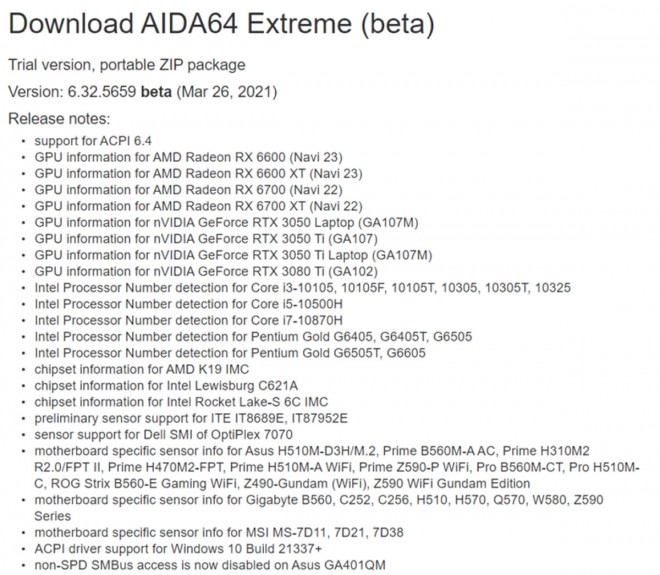 nouvelles cartes-graphiques AIDA64 AMD NVIDIA 3050 3050-ti 3080-ti rx6600 rx6600xt rx6700