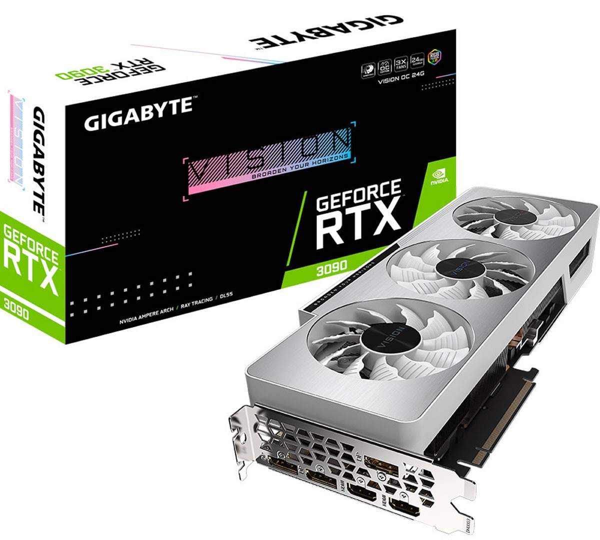 La très belle Gigabyte GeForce RTX 3090 VISION OC disponible à 2329 euros