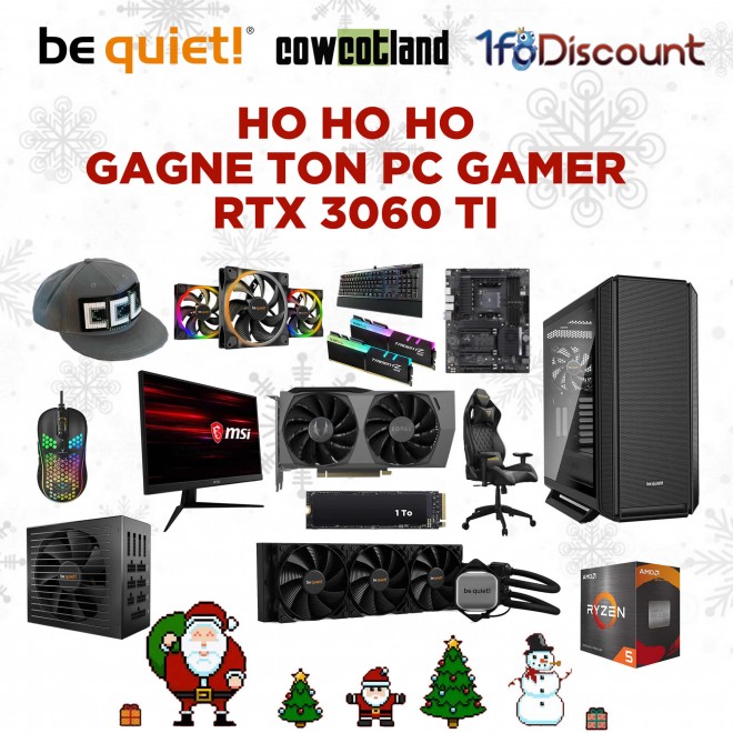 concours noel bequiet cowcotland 1fodiscount pc-gamer RTX-3060ti