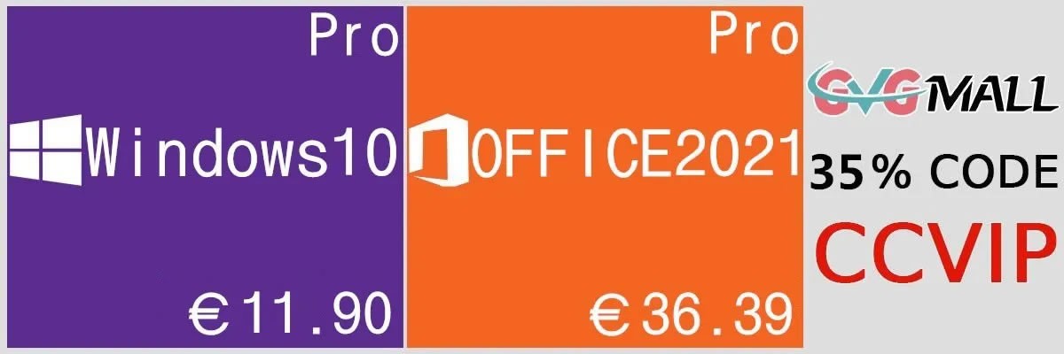 Microsoft Windows 10 Pro à 11.90 euros et Office 2021 à 36.39 euros