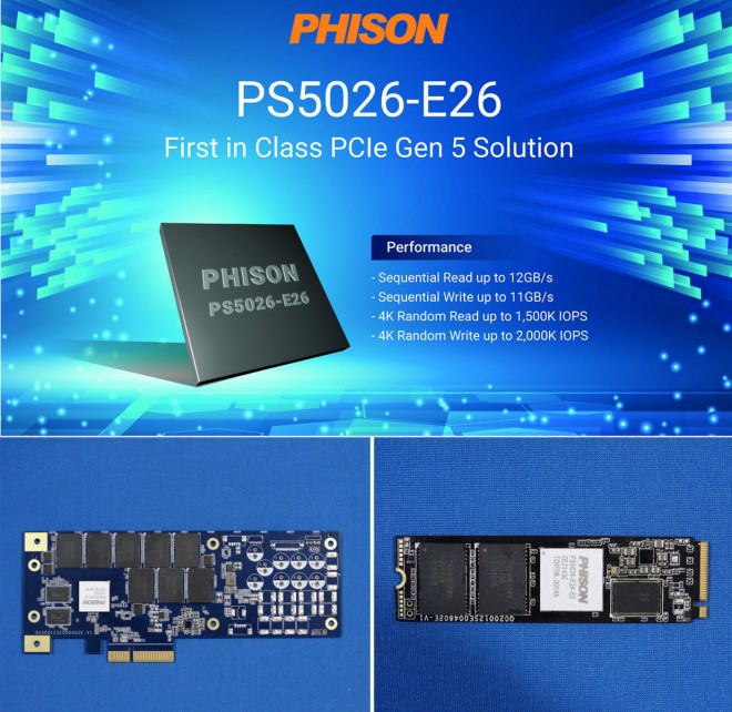 contrôleur phison PS5026-E26 PCI-Express-5