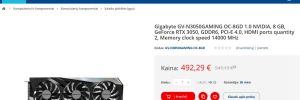 Nouveau tarif pour la petite GeForce RTX 3050 : 492...