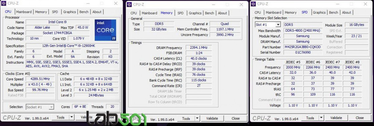 CPU Intel Core i9-12900HK : Des grosses performances à venir pour les laptops