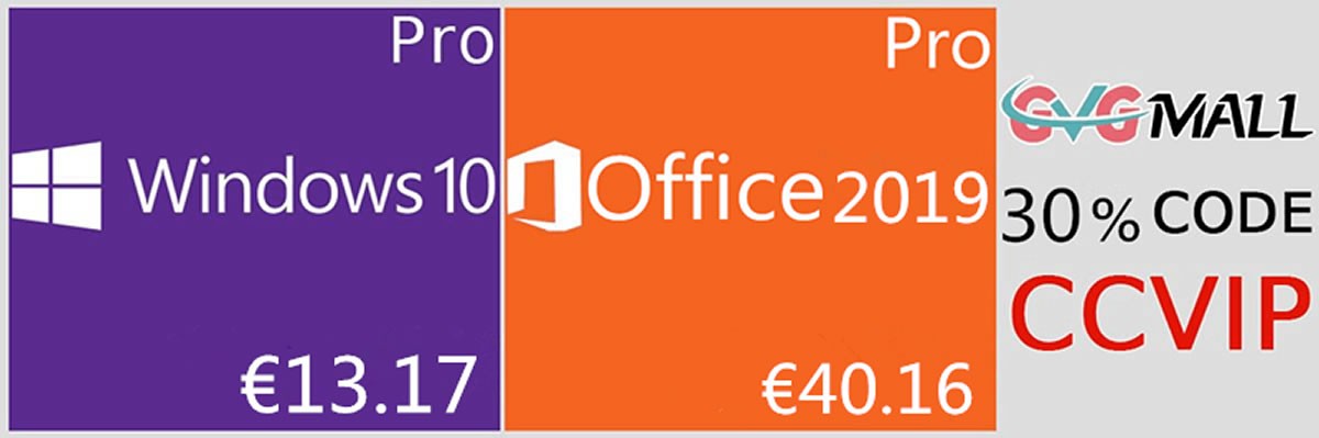Microsoft Windows 10 à 13 euros, Office 2019 à 40 euros, le mercredi s'est permis