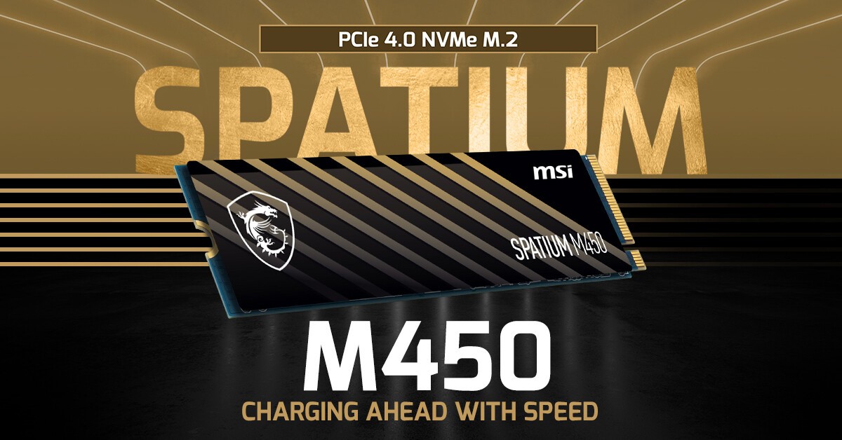 MSI lance un nouveau SSD NVMe, le SPATIUM M450 M.2 Gen4