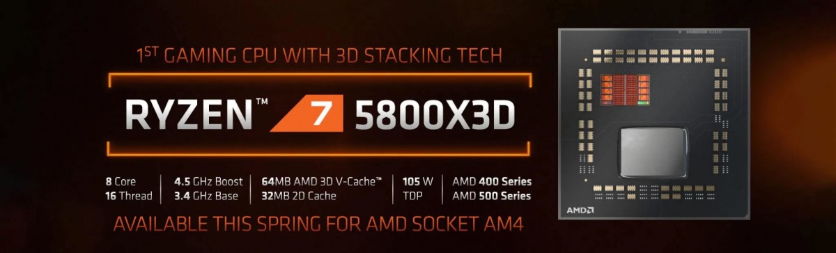 AMD RYZEN 7 5800X3D : Un prix de vente qui sera de 449 dollars