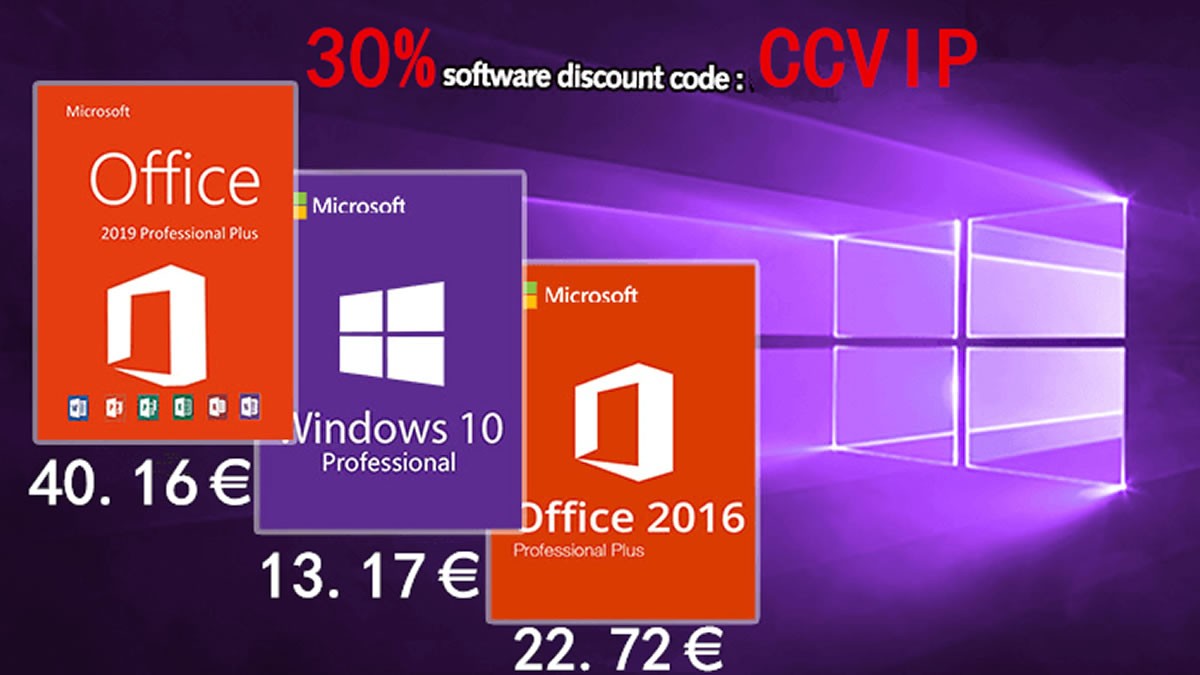 Windows 10 à 13 euros et Office à 22 euros, jusqu'à 91% de réduction en mars