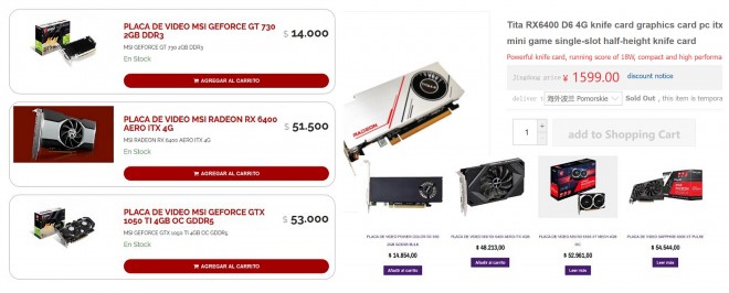 AMD RADEON RX6400 disponible vente