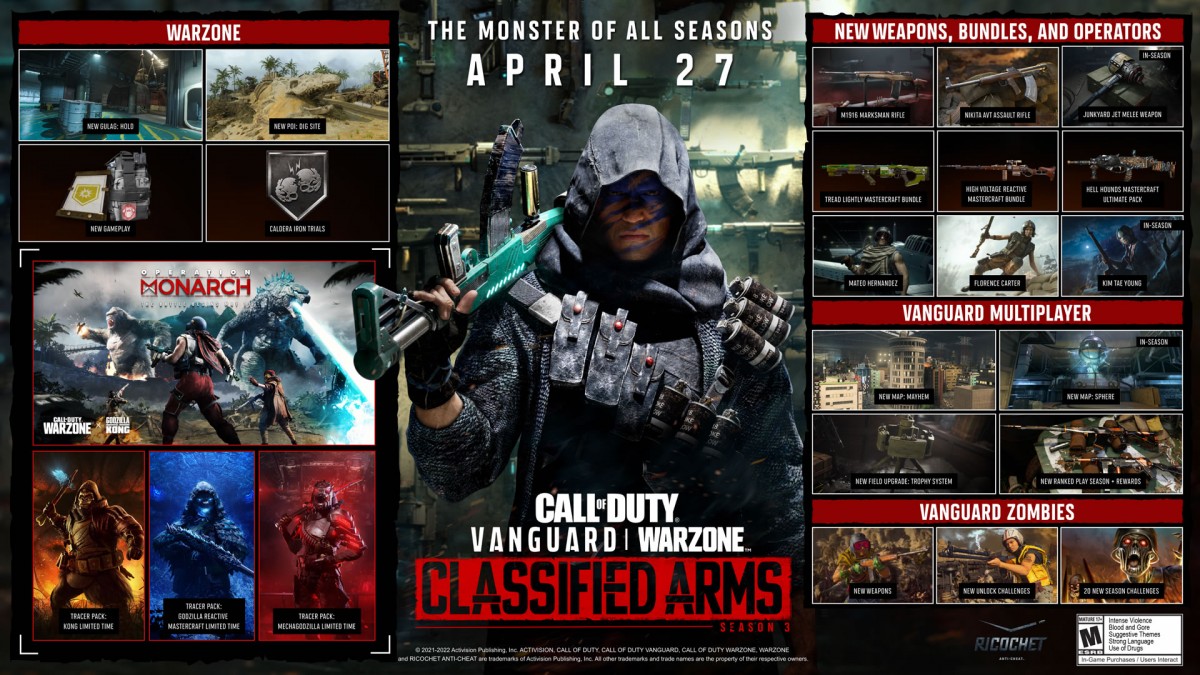 Le MonsterVerse arrive dans Call of Duty Vanguard et Warzone